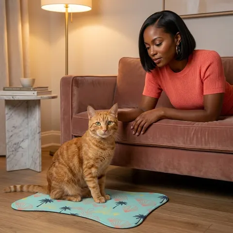 Miami Overtown Pastel Nights Pet Feeding Mats