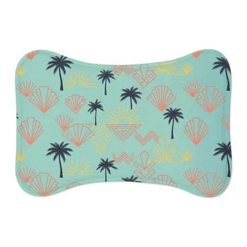 Miami Overtown Pastel Nights Pet Feeding Mats — other view