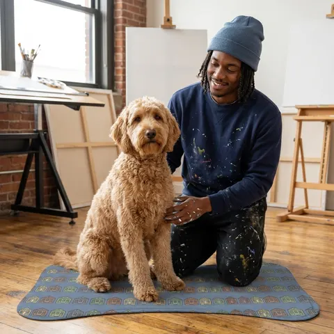 New Orleans 7th Ward Shotgun Houses Pet Feeding Mats