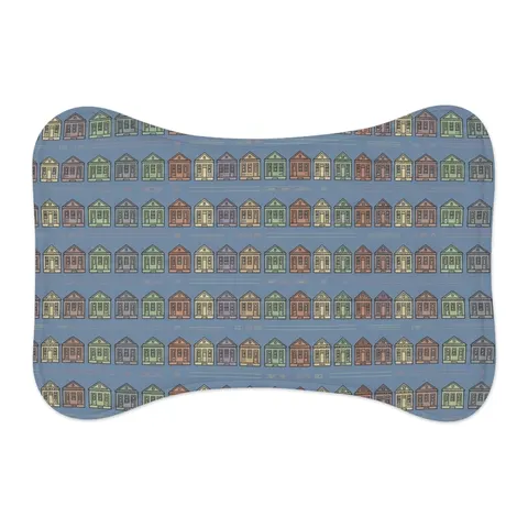 New Orleans 7th Ward Shotgun Houses Pet Feeding Mats — other view