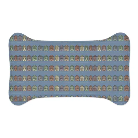 New Orleans 7th Ward Shotgun Houses Pet Feeding Mats — other view