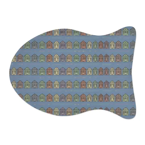 New Orleans 7th Ward Shotgun Houses Pet Feeding Mats — other view