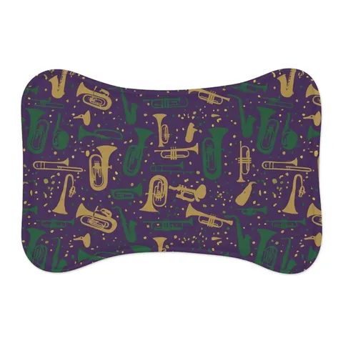 New Orleans Treme Brass Band Pet Feeding Mats — other view