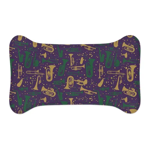 New Orleans Treme Brass Band Pet Feeding Mats — other view