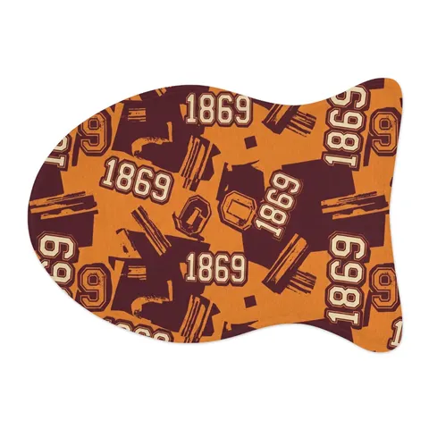 Claflin 1869 Orange & Maroon Pet Feeding Mats — other view