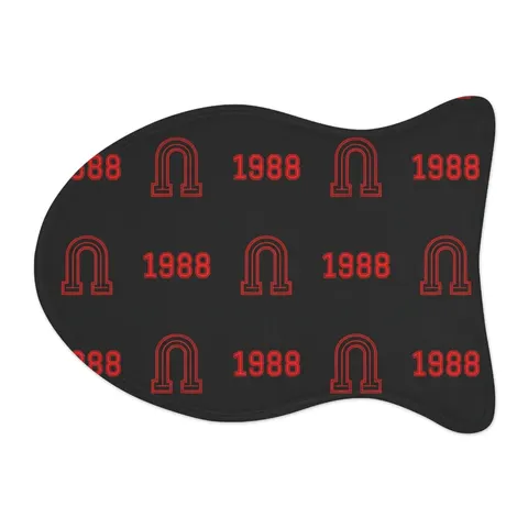 Clark Atlanta 1988 Black & Red Arch Pet Feeding Mats — other view