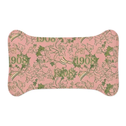 AKA 1908 Pink & Green Ivy Pattern Pet Feeding Mats — other view