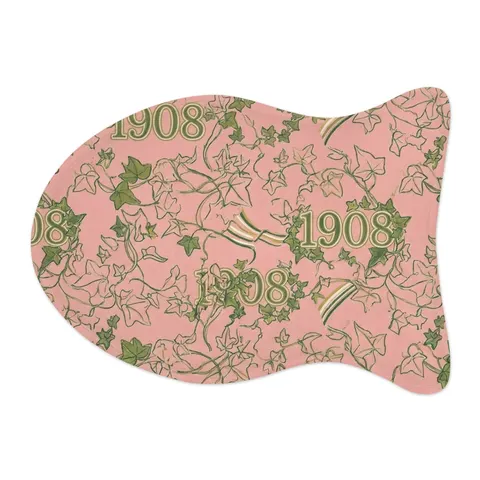 AKA 1908 Pink & Green Ivy Pattern Pet Feeding Mats — other view