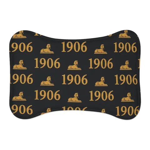 Alpha 1906 Black & Old Gold Pet Feeding Mats — other view