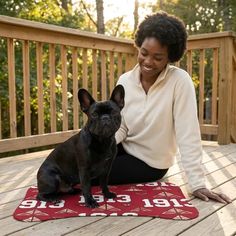 Delta 1913 Crimson Stamp Pet Feeding Mats