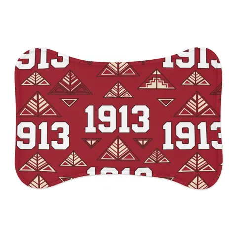 Delta 1913 Crimson Stamp Pet Feeding Mats — other view
