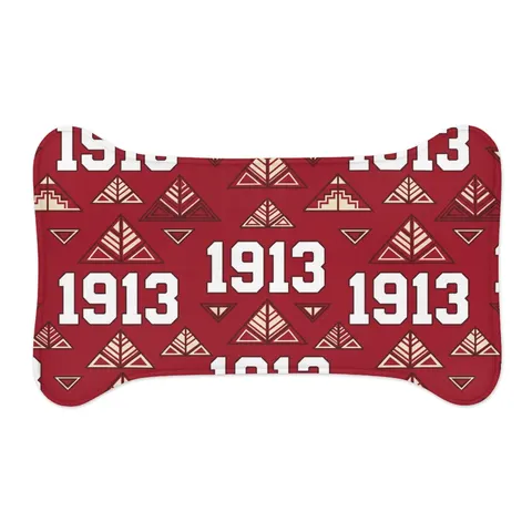 Delta 1913 Crimson Stamp Pet Feeding Mats — other view