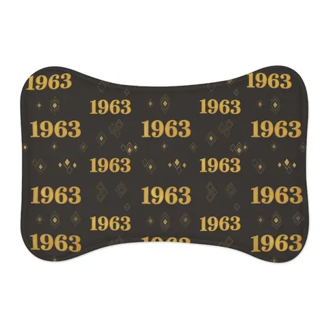 Iota 1963 Charcoal Brown & Gilded Gold Pet Feeding Mats — other view
