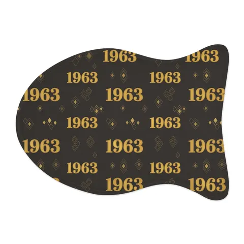 Iota 1963 Charcoal Brown & Gilded Gold Pet Feeding Mats — other view