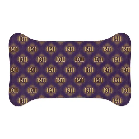 Omega 1911 Purple & Gold Glow Pet Feeding Mats — other view