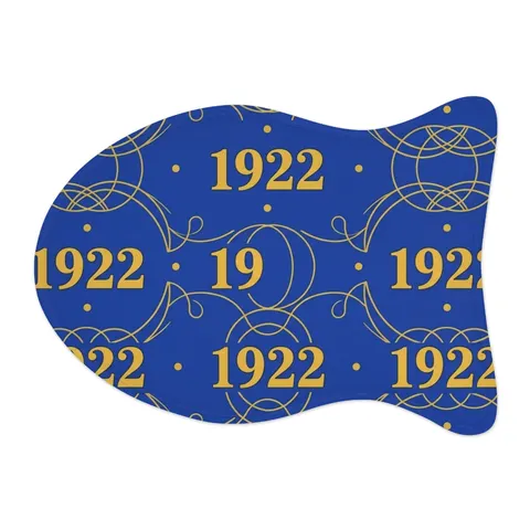 SGRho 1922 Royal Blue & Gold Pet Feeding Mats — other view