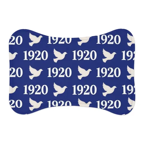 Zeta 1920 Royal Blue & White Pet Feeding Mats — other view