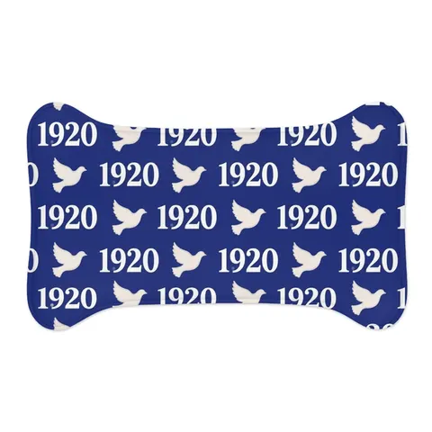 Zeta 1920 Royal Blue & White Pet Feeding Mats — other view