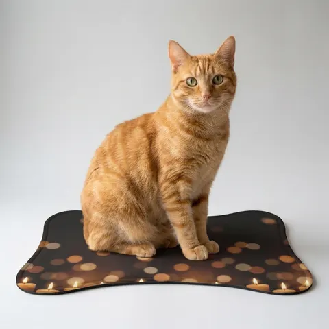 Faith Flag Candlelight Meditation Pet Feeding Mats