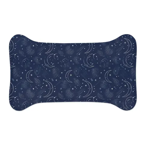 Faith Flag Crescent Moon Night Sky Pet Feeding Mats — other view