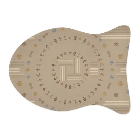Faith Flag Multi-Faith Harmony Circle Pet Feeding Mats — other view