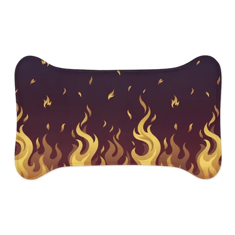 Faith Flag Pentecostal Fire Pet Feeding Mats — other view