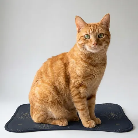 Faith Flag Praying Hands Silhouette Pet Feeding Mats