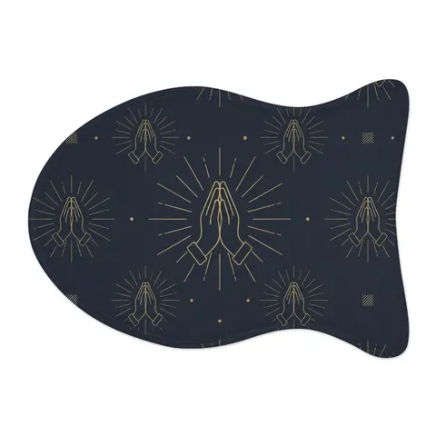 Faith Flag Praying Hands Silhouette Pet Feeding Mats — other view