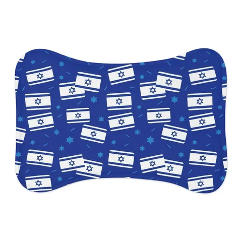 Faith Flag Blue & White Star Emblem Pet Feeding Mats — other view