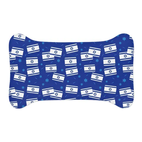 Faith Flag Blue & White Star Emblem Pet Feeding Mats — other view