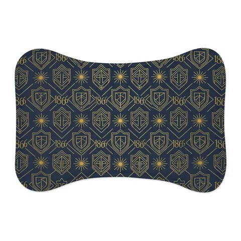Fisk 1866 Blue & Gold Pet Feeding Mats — other view