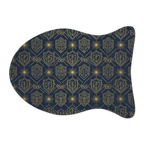 Fisk 1866 Blue & Gold Pet Feeding Mats — other view
