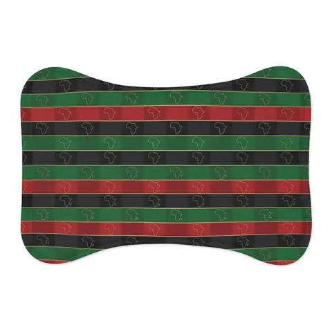 African Diaspora Continent Outline Pet Feeding Mats — other view