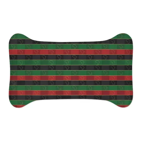 African Diaspora Continent Outline Pet Feeding Mats — other view