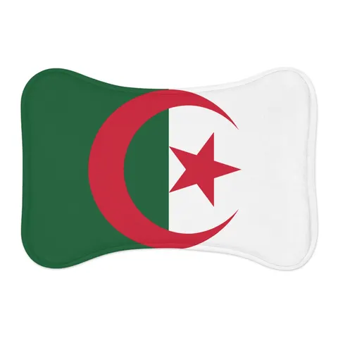 Algeria Green White Red Crescent Pet Feeding Mats — other view