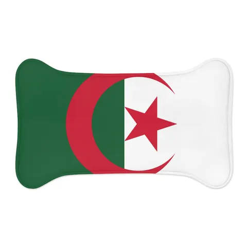 Algeria Green White Red Crescent Pet Feeding Mats — other view