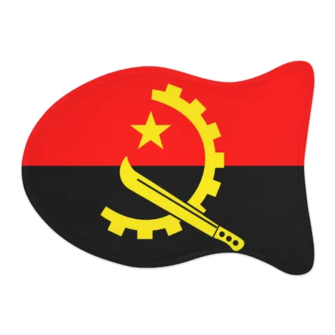 Angola Red Black & Emblem Pet Feeding Mats — other view
