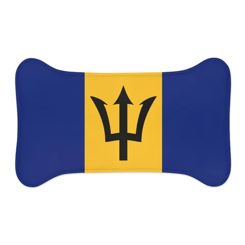 Barbados Blue Gold Trident Pet Feeding Mats — other view
