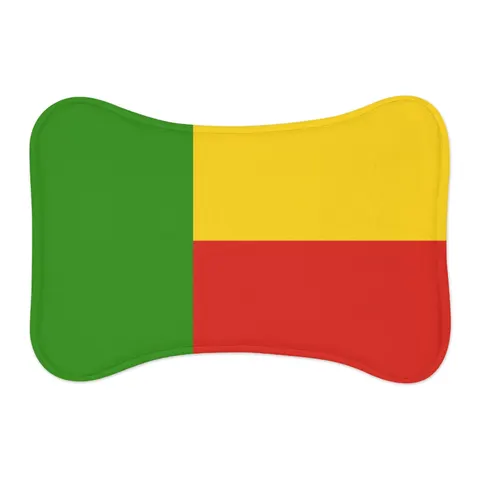 Benin Green Yellow Red Block Pet Feeding Mats — other view