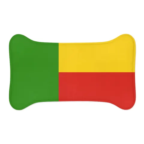 Benin Green Yellow Red Block Pet Feeding Mats — other view