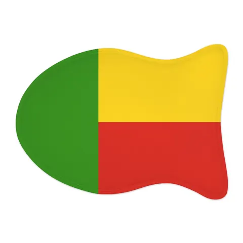 Benin Green Yellow Red Block Pet Feeding Mats — other view