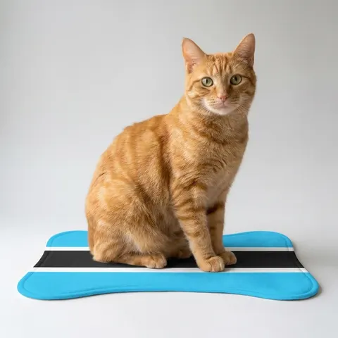 Botswana Blue & Black Stripe Pet Feeding Mats