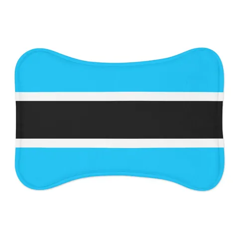 Botswana Blue & Black Stripe Pet Feeding Mats — other view