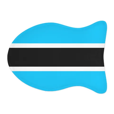 Botswana Blue & Black Stripe Pet Feeding Mats — other view