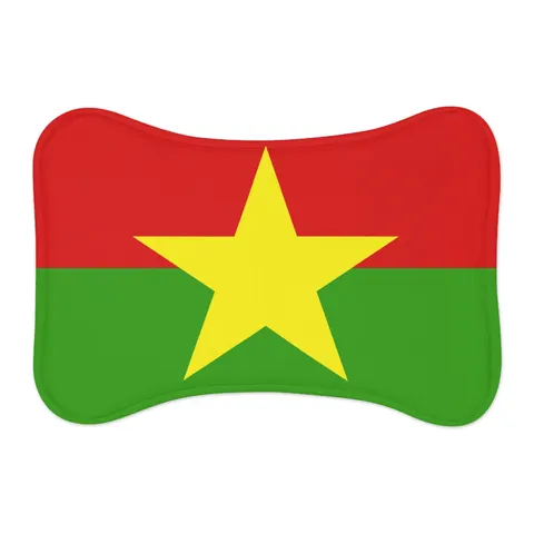 Burkina Faso Red Green Star Pet Feeding Mats — other view