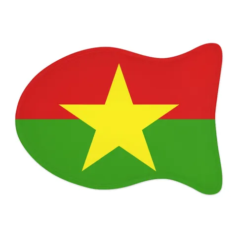 Burkina Faso Red Green Star Pet Feeding Mats — other view