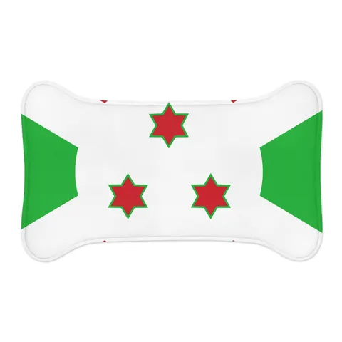 Burundi White Saltire Pet Feeding Mats — other view