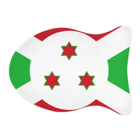 Burundi White Saltire Pet Feeding Mats — other view