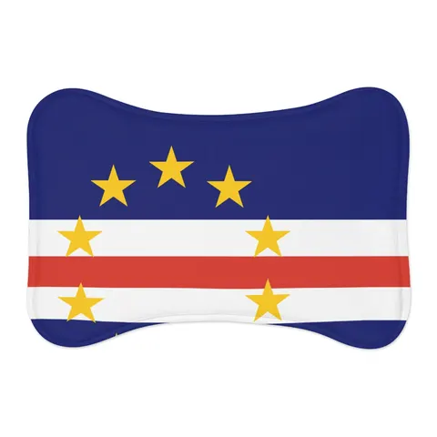 Cabo Verde Blue Stripe & Stars Pet Feeding Mats — other view