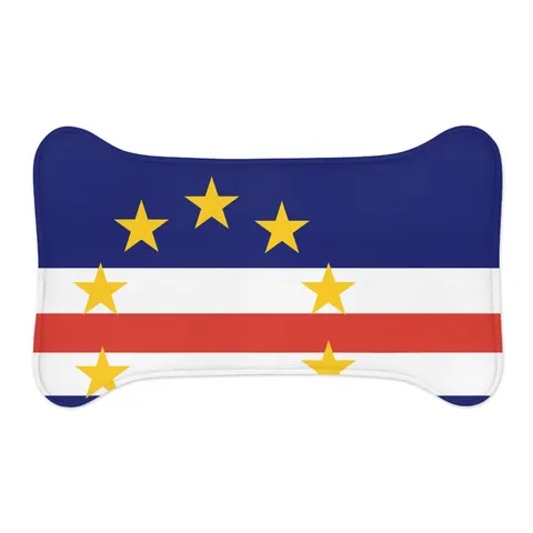 Cabo Verde Blue Stripe & Stars Pet Feeding Mats — other view